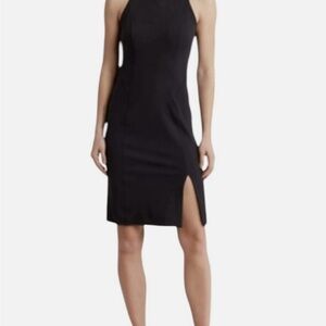 Zella Black Midi Dress with Slit